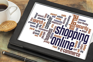 Image showing shopping online word cloud