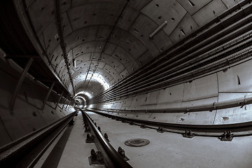 Image showing Underground tunnel for the subway