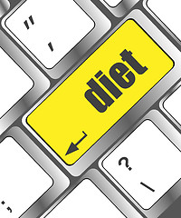 Image showing Health diet button on computer pc keyboard