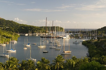 Image showing landscape view English Harbor Harbour Antigua island Caribbean S