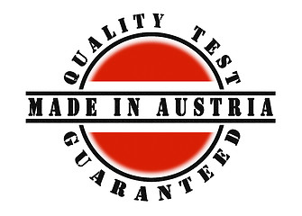 Image showing Quality test guaranteed stamp 