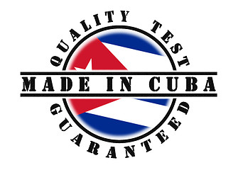 Image showing Quality test guaranteed stamp 