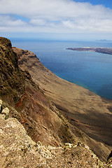 Image showing brown spain miramar del rio harbor rock  