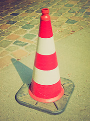 Image showing Retro look Traffic cone