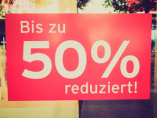 Image showing Retro look Sales discount sign