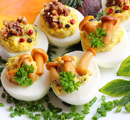 Image showing Stuffed eggs