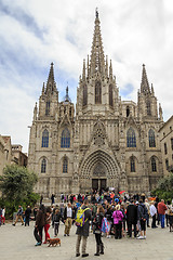 Image showing Barcelona gothic catholic cathedral