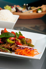 Image showing Thai Chile Basil Duck