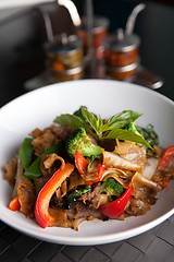 Image showing Pad Kee Mao Thai Dish