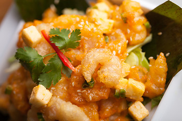 Image showing Crispy Thai Shrimp Dish