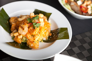 Image showing Authentic Thai Shrimp Dish