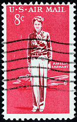 Image showing Amelia Earhart Stamp