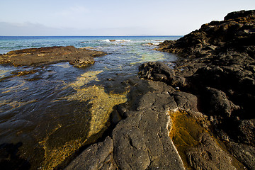 Image showing spain musk pond rock stone sky  water   