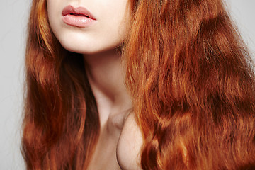 Image showing Closeup of beautiful red headed woman