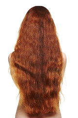 Image showing Beautiful long red hair woman