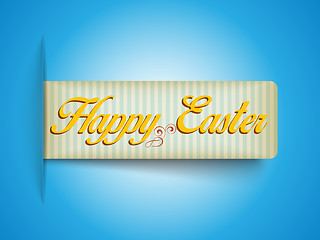 Image showing Happy Easter Banner Tag Sticker