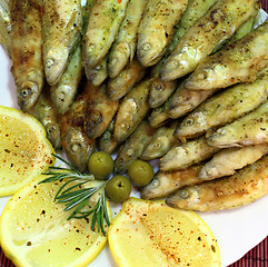 Image showing Fried smelt 