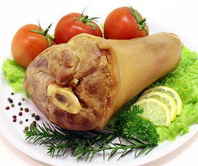 Image showing Smoked pig knuckle 