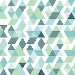 Image showing blue bright abstract triangles background