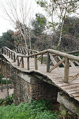 Image showing Old wooden bridge. Antalya.