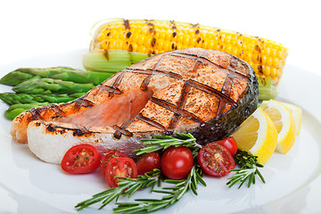 Image showing Salmon steaks