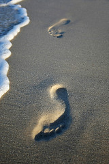 Image showing Sand footprints