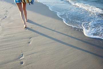 Image showing Woman on beach