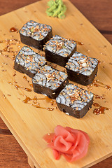 Image showing sesame sushi rolls