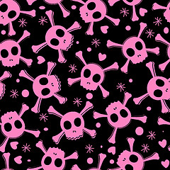 Image showing Pirate skull pattern