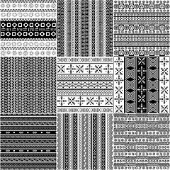 Image showing Tribal motif monochrome set