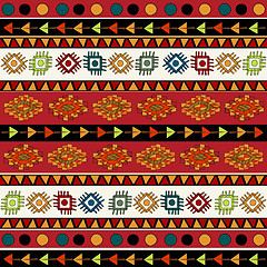 Image showing Abstract Ethnic pattern in vivid colors.