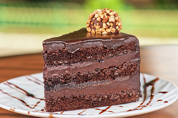 Image showing chocolate cake piece