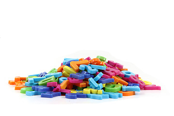 Image showing color plastic letters 
