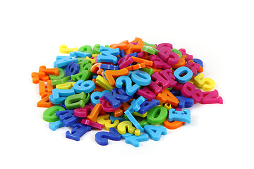 Image showing color plastic letters 