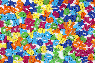 Image showing color plastic letters 