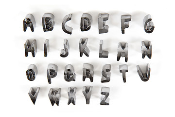 Image showing alphabet from steel (ginger bread form)