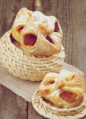 Image showing Pastry Baskets Jam Wrapped