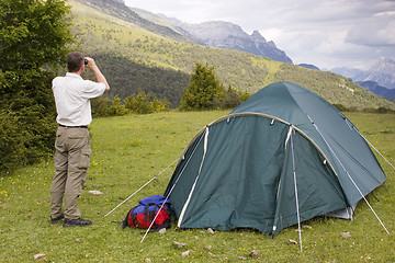 Image showing Searching with binoculars