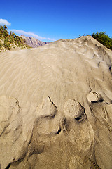 Image showing abstract  dune beach  hil and mountain in   lanzarote spain 