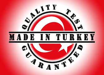 Image showing Quality test guaranteed stamp 