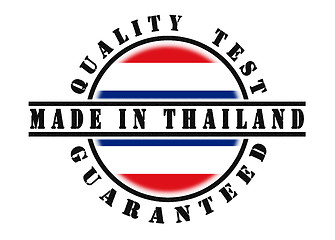 Image showing Quality test guaranteed stamp 