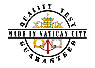 Image showing Quality test guaranteed stamp 