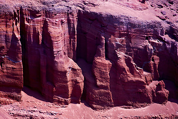 Image showing view from  mountain line  lanzarote spain africa  