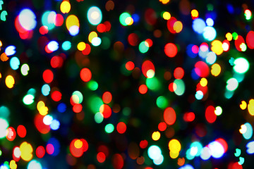 Image showing Holiday color unfocused lights