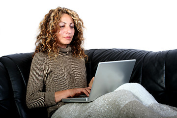 Image showing Woman with Laptop