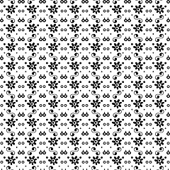 Image showing seamless dots and floral pattern