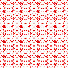 Image showing seamless dots and floral pattern