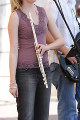 Image showing Girl With Flute