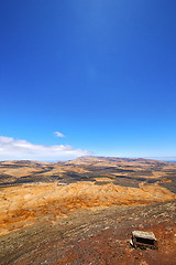 Image showing panoramas arrecife  lanzarote   the old wall   sentry  slot in t