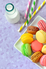 Image showing colorful macaroons